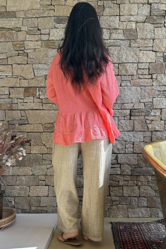 Santos Cotton Zahra Embroidered Smock Watermelon /6=